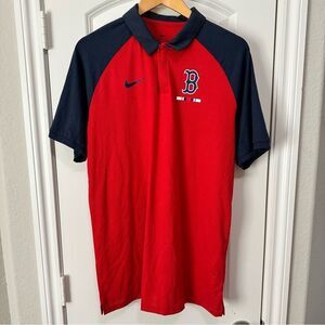 Nike Men’s Boston Red Sox Legacy Raglan Tri Blend Polo Jersey Shirt Medium